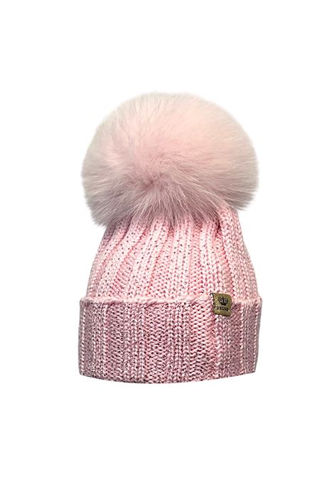 Berretto con brillantini REGINA | 40732BABY PINK